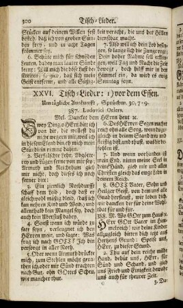XXVI. Tisch-Lieder: