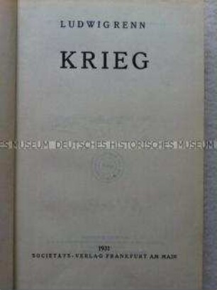 Erlebnisbericht aus dem Ersten Weltkrieg