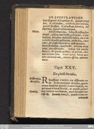 Caput XXV. De phtisi seu tabe.