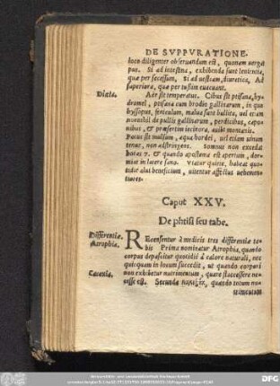 Caput XXV. De phtisi seu tabe.