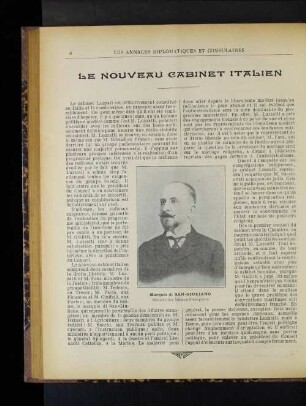Le Nouveau Cabinet Italien