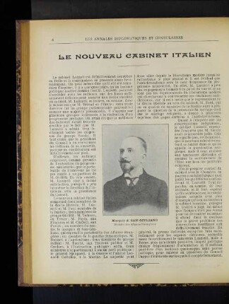 Le Nouveau Cabinet Italien