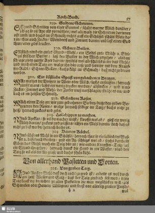 Von allerhand Pastetten und Dorten
