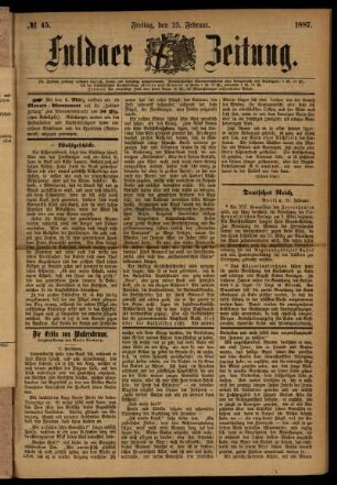 Ausgabe vom Freitag, den 25. Februar 1887.