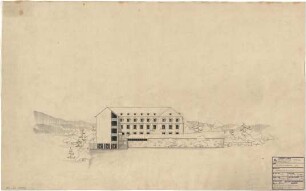Schneider - Esleben, Paul; Lennestadt - Altenhundem; Gymnasium der Stadt Lennestadt - Wettbewerbsentwurf; Ansicht von Norden