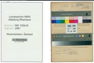 Entnazifizierung Gerhard Wuennemann , geb. 08.04.1907 (Hausmeister)