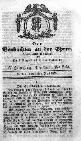 21. Stück, 21. Mai 1855