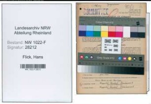 Entnazifizierung Hans Flick , geb. 14.05.1914 (Stadtangestellter)