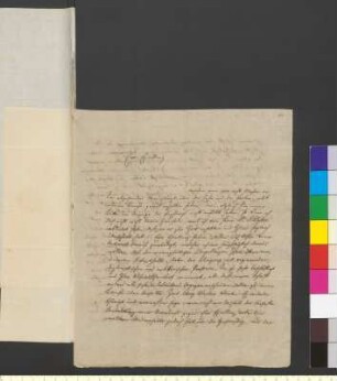 Brief von Schopenhauer, Arthur an Goethe, Johann Wolfgang von