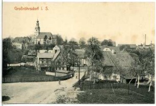 Großröhrsdorf. Blick auf den Ort