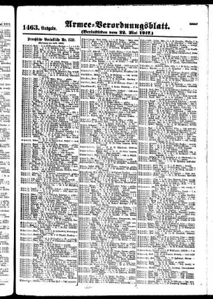 1463.Ausgabe. Dienstag, 22. Mai 1917