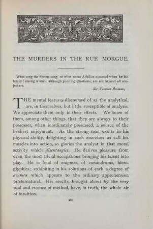 The murders in the rue Morgue