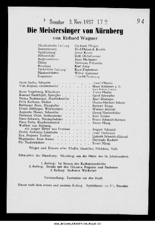 Die Meistersinger von Nürnberg