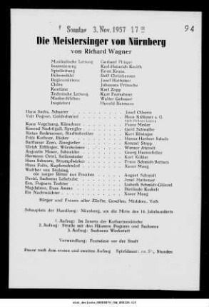 Die Meistersinger von Nürnberg