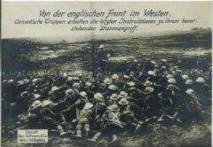 Kanadische Truppen kurz vor einem Angriff an der Westfront