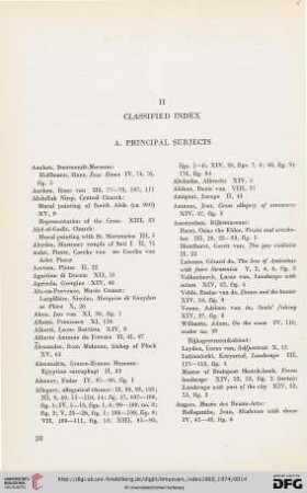 II. Classified index