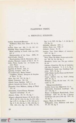 II. Classified index