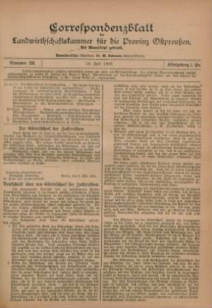 Nummer 29. 18. Juli 1900.