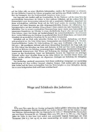 64-69 Wege und Schicksale des Judentums