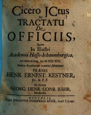 Cicero iureconsultus in tractatu de officiis