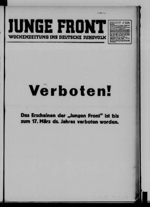 Junge Front. 1932-1935
