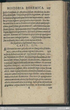 Caput LIV. De sepultura Sigismundi Imperatoris