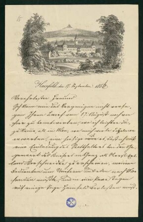 Brief vom 17. September 1856