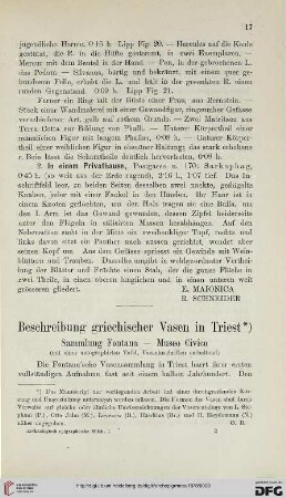 2: Beschreibung griechischer Vasen in Triest, [1]