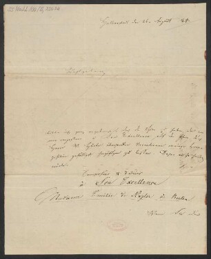 Brief an B. Schott's Söhne : 26.08.1824