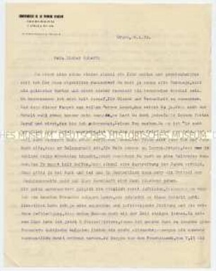 Handsignierter Brief von Ernst Röhm aus Bolivien an seinen Neffen Robert Lippert - Personenkonvolut