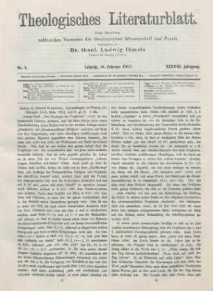 57-59 [Rezension] Duhm, Bernhard, Israels Propheten