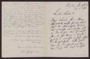 Schreiben an Hermann Muthesius (Brief)