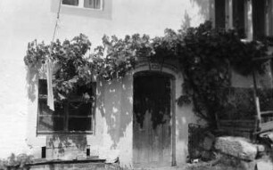 Klipphausen-Lampersdorf. Obermühle, Mühlentür mit Inschrift und Jahreszahl