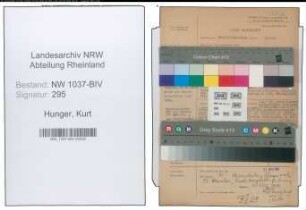 Entnazifizierung Kurt Hunger , geb. 07.03.1899 (Polizeimeister)
