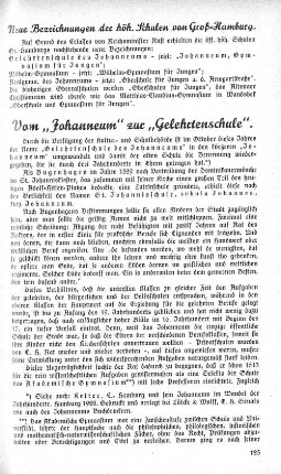 Vom "Johanneum" zur "Gelehrtenschule".