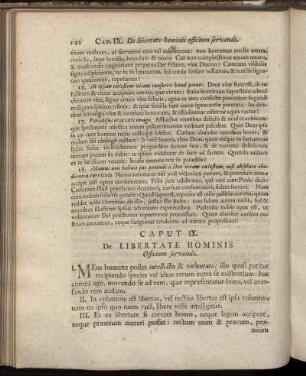 Caput IX. De Libertate Hominis Officium servandi.
