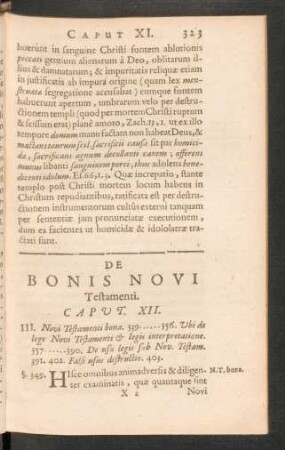 De Bonis Novi Testamenti. Caput. XII.