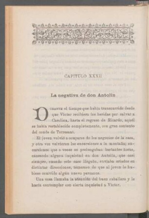 Capítulo XXXII - La negativa de don Antolín