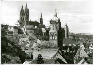 Meißen. Dom Blick zum Burgberg