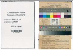 Entnazifizierung Horst Wilke , geb. 27.11.1918 (Verwaltungsbeamter)