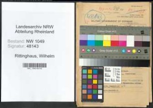 Entnazifizierung Wilhelm Rittinghaus , geb. 27.05.1909 (Verwaltungsbeamter)