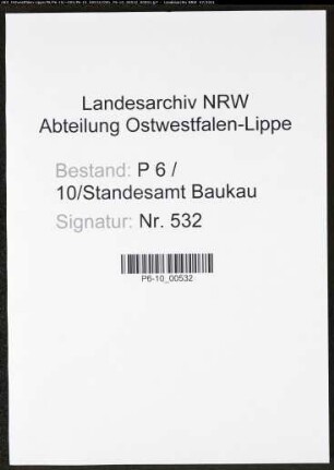 Heiratsregister Standesamt Herne-Baukau (II)