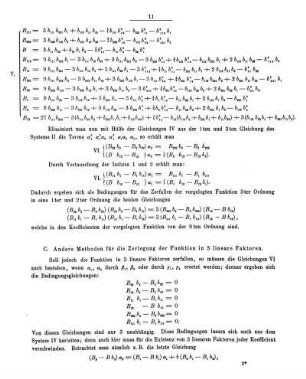 C. Andere Methoden für die Zerlegung der Funktion in 3 lineare Faktoren