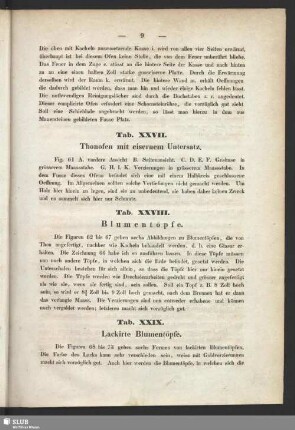 Tab. XXVIII. Blumentöpfe