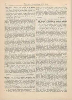 111 [Rezension] Harris, J. Rendel, The Teaching of the Apostles. New ed