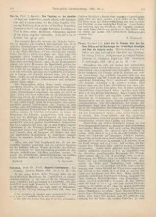 111 [Rezension] Harris, J. Rendel, The Teaching of the Apostles. New ed