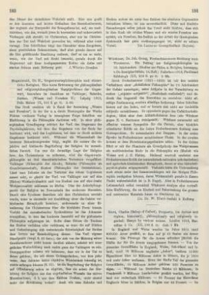 184 [Rezension] Wüchner, Johann Georg, Frohschammers Stellung zum Theismus