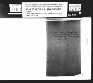 Länge der württembergischen Landesgrenze, zusammengestellt von Trigonometer Diezel