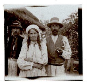 Original-Fotos (doppelt) mit Zensurvermerk 18.11.1916: Nr. 186: Russische Bauern
