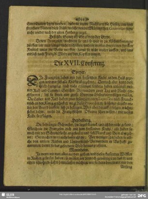 Die XVII. Conferenz
